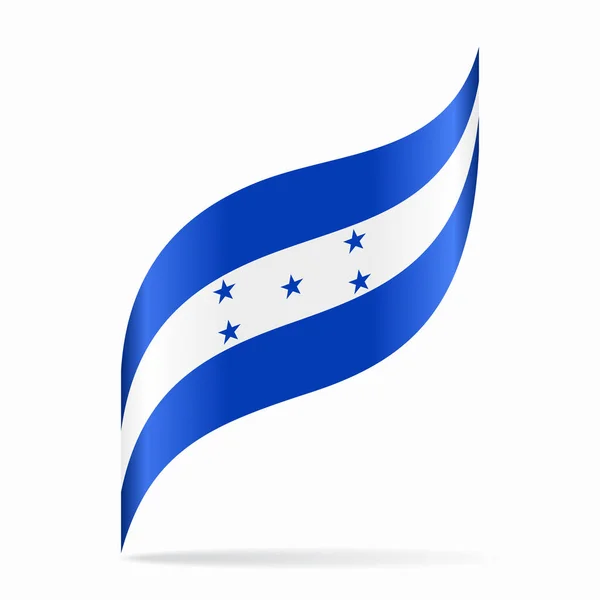 Bandera Honduras Diseño Fondo Abstracto Ondulado Ilustración Vectorial — Vector de stock