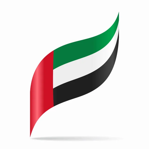 Emiratos Árabes Unidos Bandera Ondulado Diseño Fondo Abstracto Ilustración Vectorial — Vector de stock