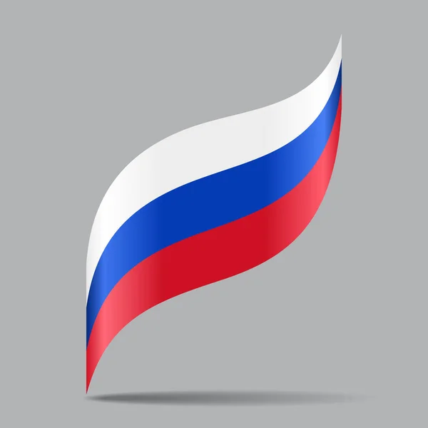 Bandera Rusa Ondulado Diseño Fondo Abstracto Ilustración Vectorial — Vector de stock