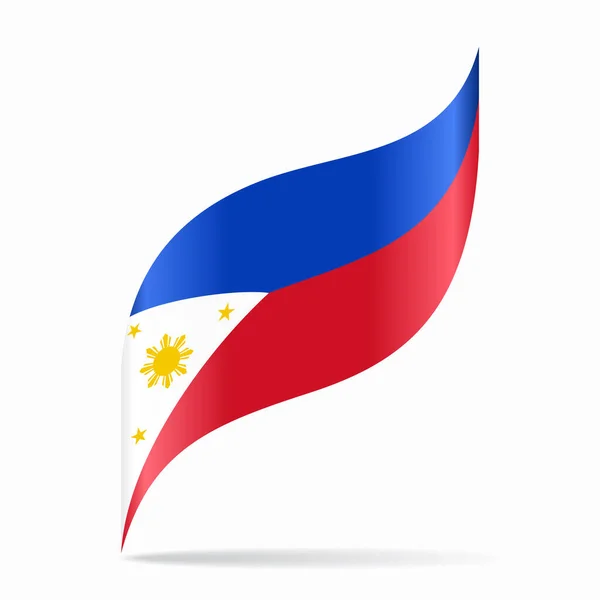 Bandera Filipinas Diseño Fondo Abstracto Ondulado Ilustración Vectorial — Vector de stock