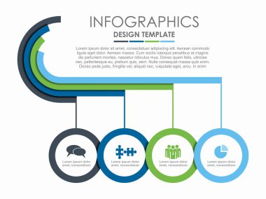 Verileriniz için yer alan bilgi tasarım şablonu. Vektör illüstrasyonu.