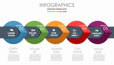 Verileriniz için yer alan bilgi tasarım şablonu. Vektör illüstrasyonu.