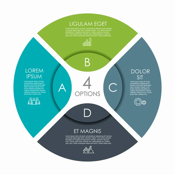 Infografisk designmall med plats för dina data. Vektorillustration. — Stock vektor