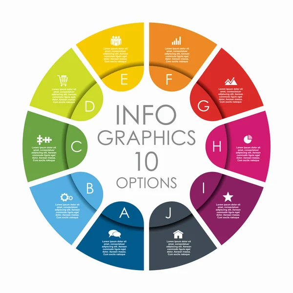 Infografische Design-Vorlage mit Platz für Ihre Daten. Vektorillustration. — Stockvektor