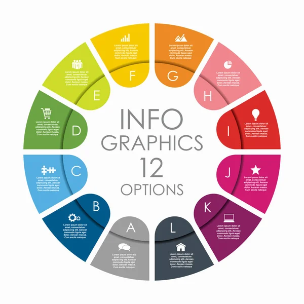 Infografisk designmall med plats för dina data. Vektorillustration. — Stock vektor