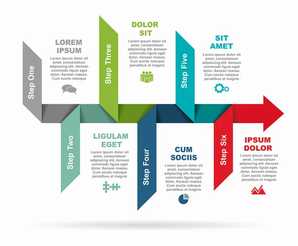 Infografisk designmall med plats för dina data. Vektorillustration. — Stock vektor