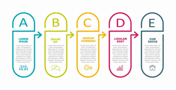 Plantilla de diseño infográfico con lugar para sus datos. Ilustración vectorial. — Archivo Imágenes Vectoriales