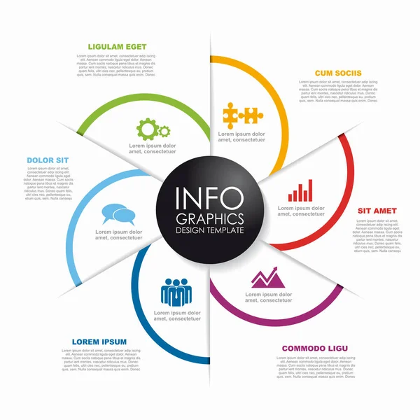 Infografische Design-Vorlage mit Platz für Ihre Daten. Vektorillustration. — Stockvektor