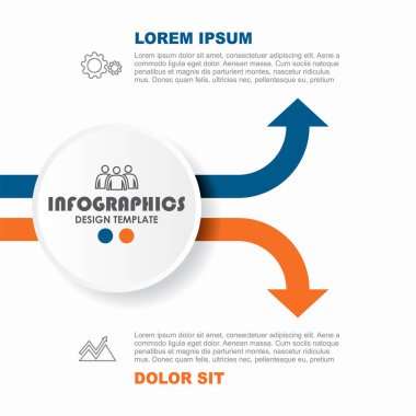 Verileriniz için yer alan bilgi tasarım şablonu. Vektör illüstrasyonu.