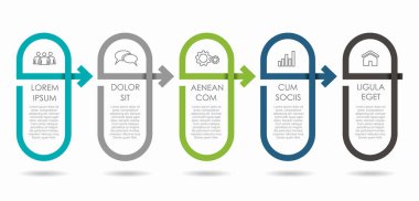 Verileriniz için yer alan bilgi tasarım şablonu. Vektör illüstrasyonu.