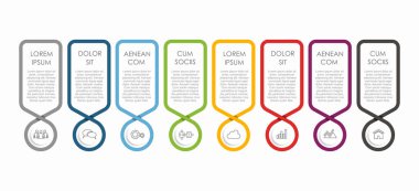 Verileriniz için yer alan bilgi tasarım şablonu. Vektör illüstrasyonu.