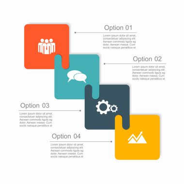 Verileriniz için yer alan bilgi tasarım şablonu. Vektör illüstrasyonu.
