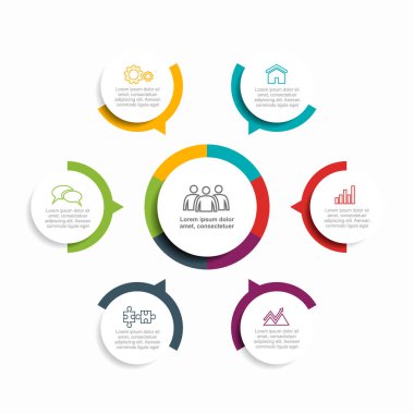 Verileriniz için yer alan bilgi tasarım şablonu. Vektör illüstrasyonu.