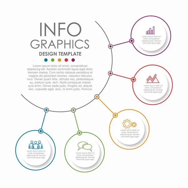 Infographic design template with place for your data. Vektorillusztráció. — Stock Vector