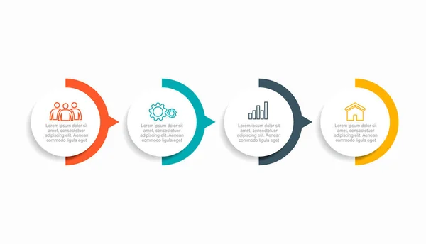 Modello di design infografico con spazio per i tuoi dati. Illustrazione vettoriale. — Vettoriale Stock