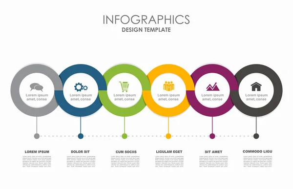 Infografische Design-Vorlage mit Platz für Ihre Daten. Vektorillustration. — Stockvektor