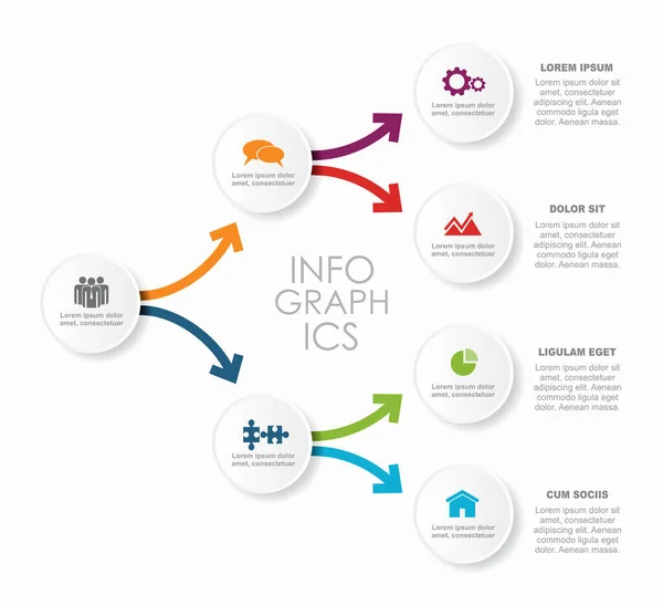 Plantilla de diseño infográfico con lugar para sus datos. Ilustración vectorial. — Vector de stock