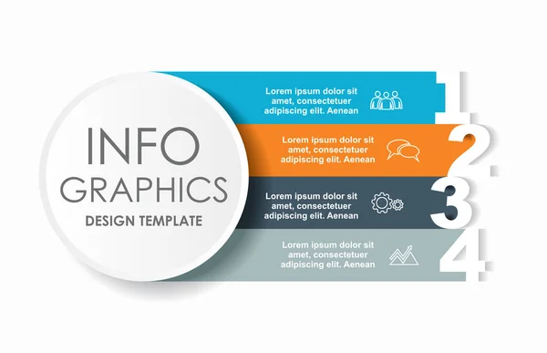 Infografische Design-Vorlage mit Platz für Ihre Daten. Vektorillustration. — Stockvektor