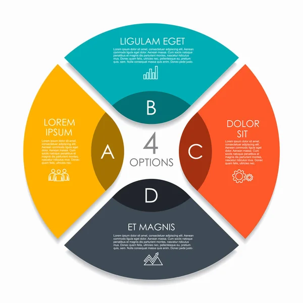 Modello di design infografico con spazio per i tuoi dati. Illustrazione vettoriale. — Vettoriale Stock