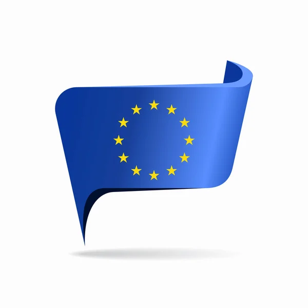 Az európai uniós lobogó térképének elrendezése. Vektorillusztráció. — Stock Vector