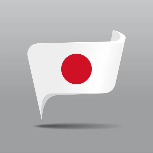 Διάταξη δείκτη Ιαπωνικού χάρτη σημαίας. Εικονογράφηση διανύσματος. — Διανυσματικό Αρχείο
