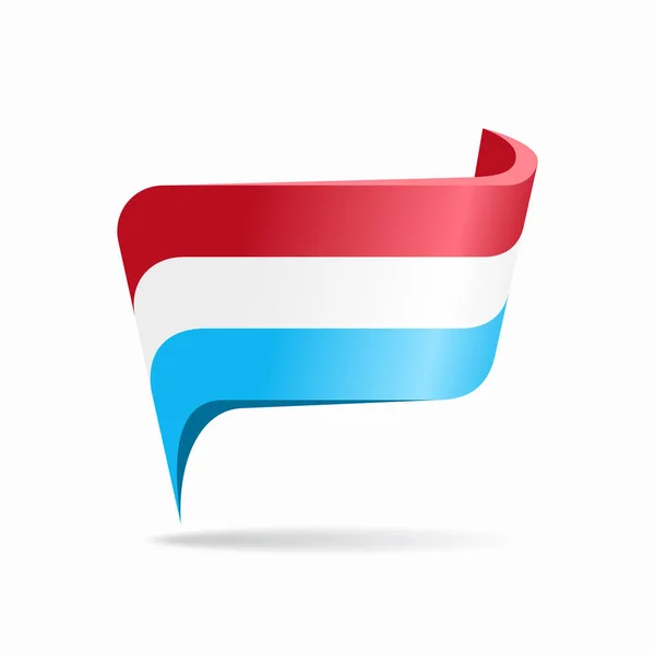 Luxemburg vlag wijzer lay-out. Vectorillustratie. — Stockvector