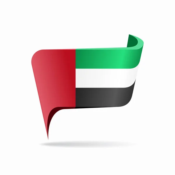 United Arab Emirates flag map pointer layout. Vector illustration. — Stock Vector