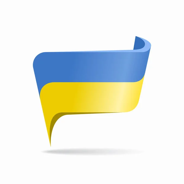 ウクライナのフラグマップポインタレイアウト。ベクターイラスト. — ストックベクタ