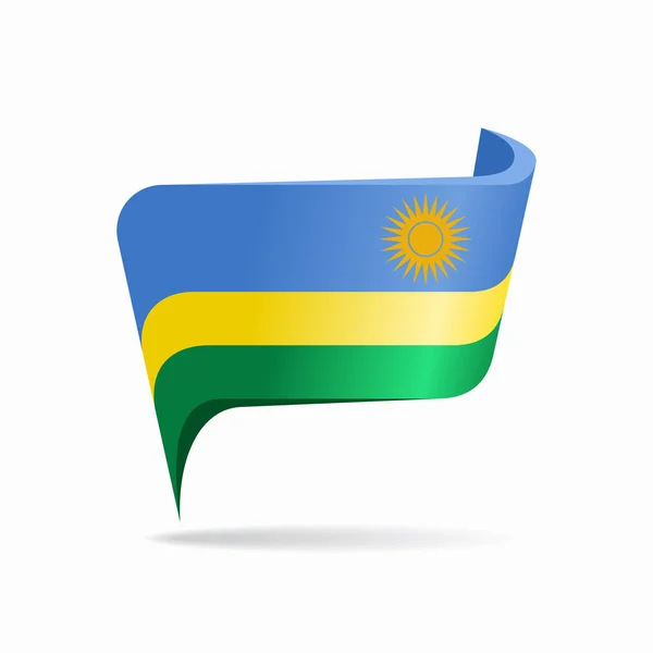 Rwandese vlag wijzer lay-out. Vectorillustratie. — Stockvector
