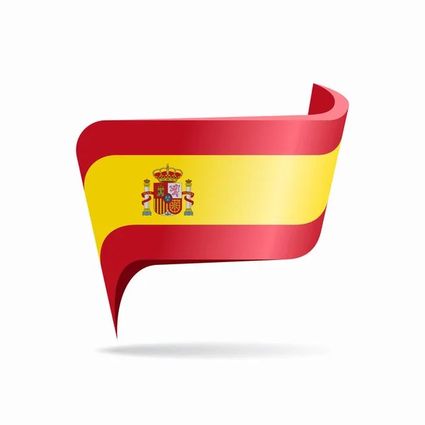 Carte du drapeau espagnol mise en page du pointeur. Illustration vectorielle. — Image vectorielle
