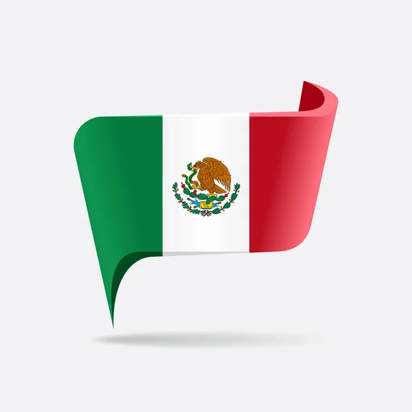 Mexikanska flaggan karta pekare layout. Vektorillustration. — Stock vektor