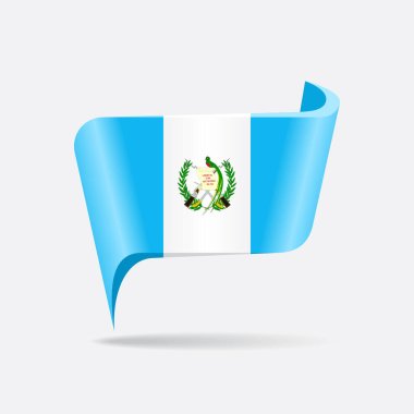 Guatemalan flag map pointer layout. Vector illustration. clipart