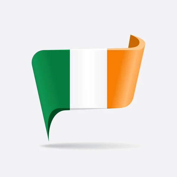Carte du drapeau irlandais disposition du pointeur. Illustration vectorielle. — Image vectorielle