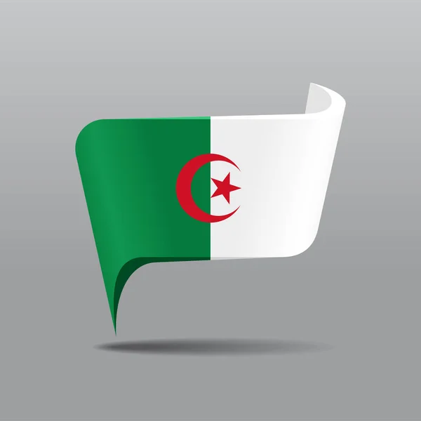 Algerian flag map pointer layout. Vector illustration. — Stock Vector