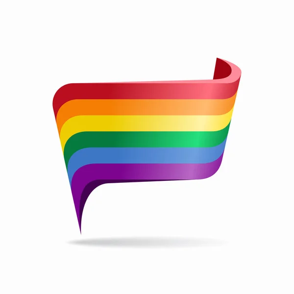 Plan du pointeur du drapeau de fierté LGBT. Illustration vectorielle. — Image vectorielle