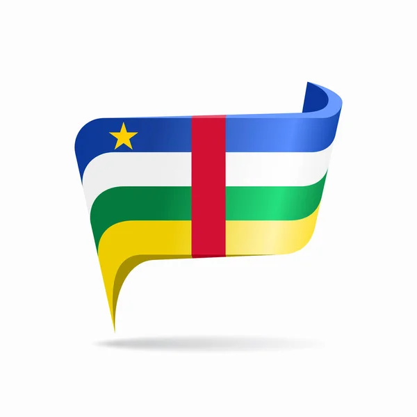 Flaggenzeiger-Layout der Zentralafrikanischen Republik. Vektorillustration. — Stockvektor