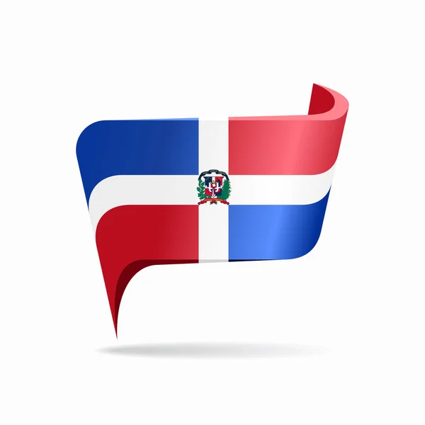 Dominicaanse Republiek vlag wijzer lay-out. Vectorillustratie. — Stockvector
