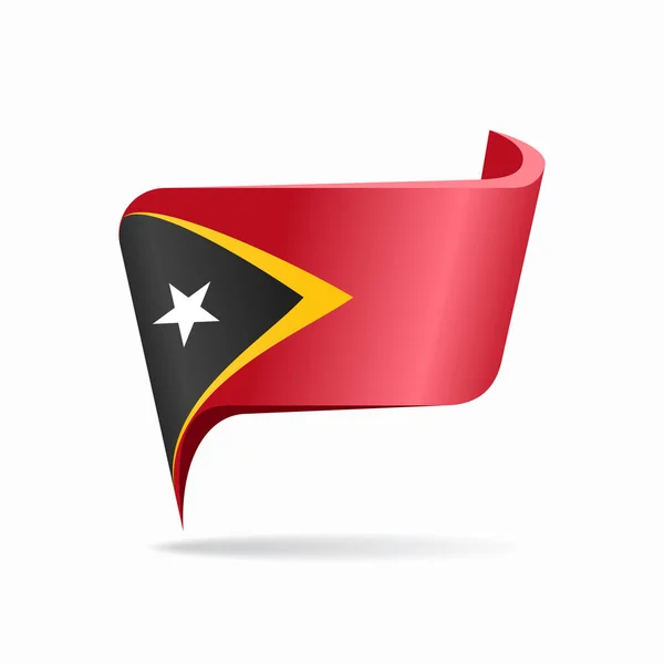 Timor-Leste flagga karta pekare layout. Vektorillustration. — Stock vektor