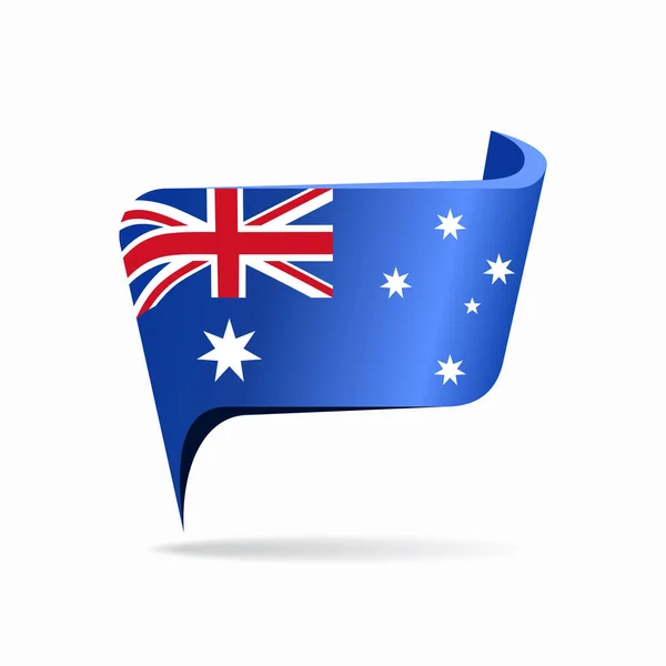 Australian flag map pointer layout. Vector illustration. — Stock Vector