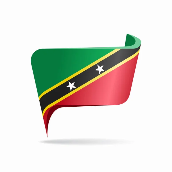 Saint Kitts en Nevis vlag wijzer lay-out. Vectorillustratie. — Stockvector