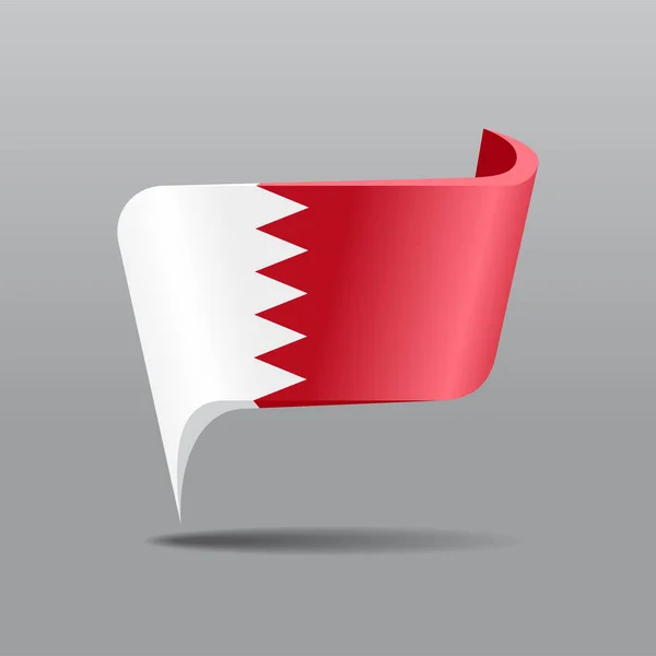 Bahreïn mise en page de pointeur de carte drapeau. Illustration vectorielle. — Image vectorielle
