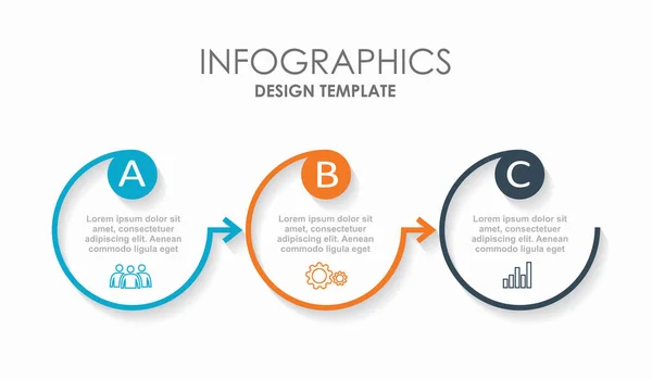 Infografische Design-Vorlage mit Platz für Ihre Daten. Vektorillustration. — Stockvektor