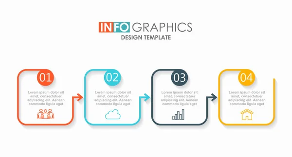 Infografische Design-Vorlage mit Platz für Ihre Daten. Vektorillustration. — Stockvektor