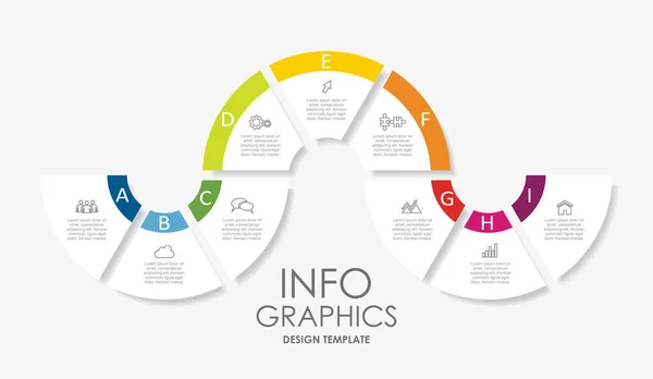 Infografische Design-Vorlage mit Platz für Ihre Daten. Vektorillustration. — Stockvektor