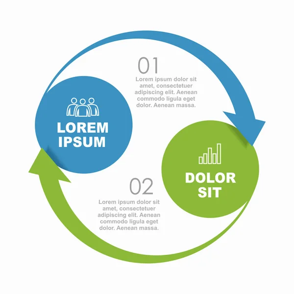 Infograficzny szablon projektu z miejscem na Twoje dane. Ilustracja wektora. — Wektor stockowy