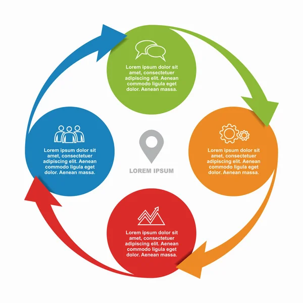 Plantilla de diseño infográfico con lugar para sus datos. Ilustración vectorial. — Archivo Imágenes Vectoriales