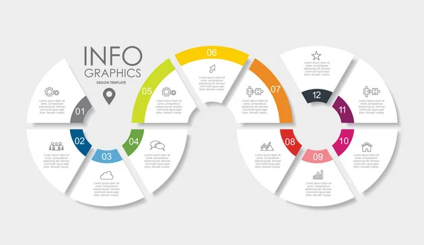 Modelo de design de infográfico com lugar para seus dados. Ilustração vetorial. — Vetor de Stock