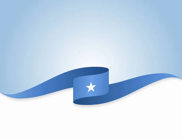 Somálská vlajka zvlněné abstraktní pozadí. Vektorová ilustrace. — Stockový vektor