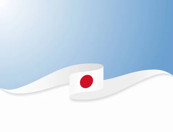 Drapeau japonais fond abstrait ondulé. Illustration vectorielle. — Image vectorielle