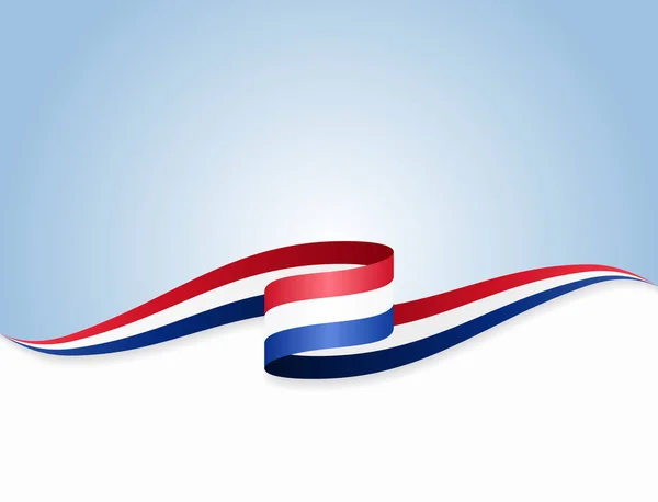 Nederlandse vlag golvende abstracte achtergrond. Vectorillustratie. — Stockvector